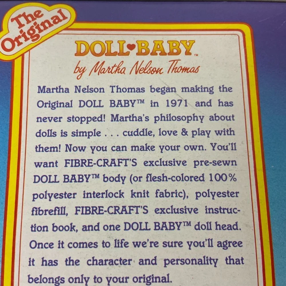 Vintage 1984 The Original Doll Baby Head by Martha Nelson Thomas Hong Kong